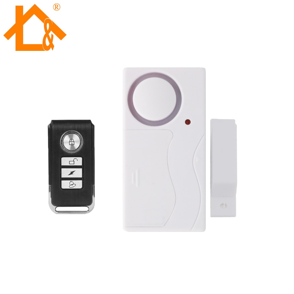 Door Window Entry Security ABS Wireless Remote Control Door Sensor Alarm Host Burglar Security Alarm System Home Protection Kit