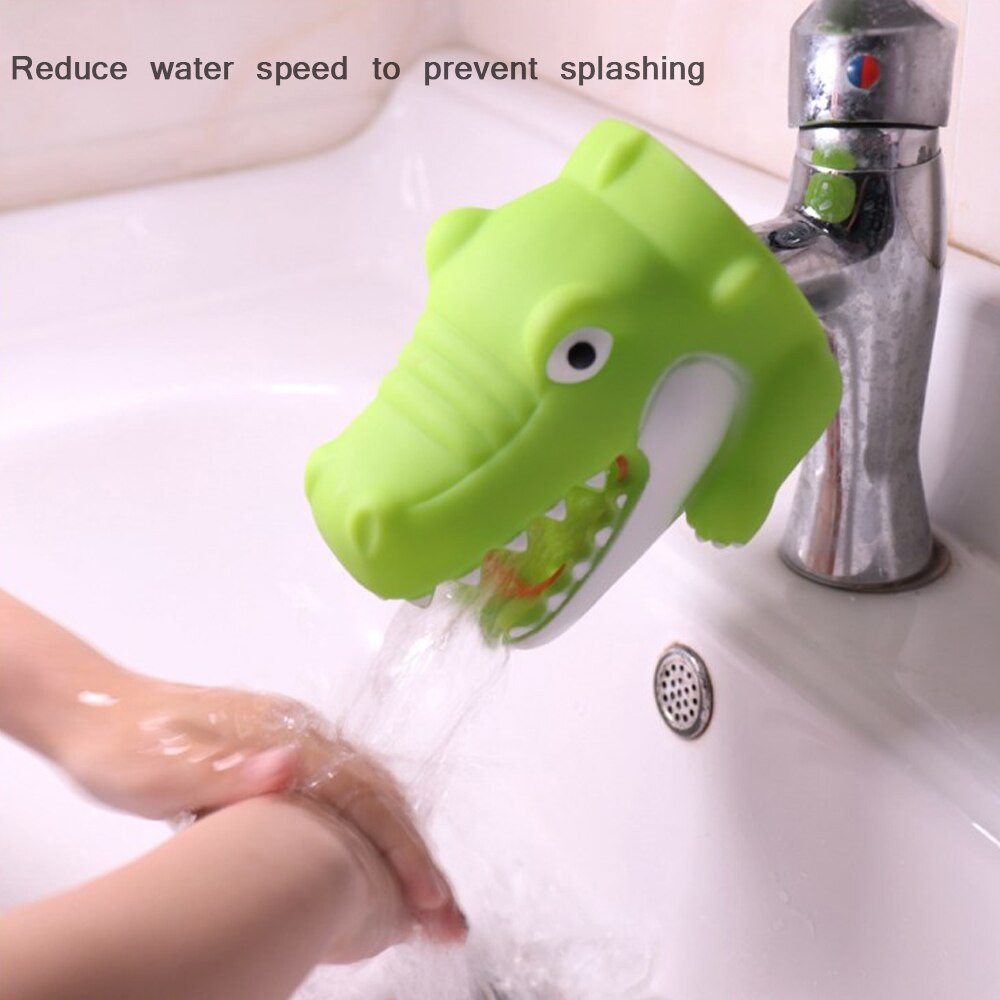 Behogar freundlicher Wasserhahn Verlängerung Nette Karikatur Ebene Schlecht Waschbecken Wasserhahn Wasserhahn Verlängerung für Kleinkinder freundlicher Waschen Hände