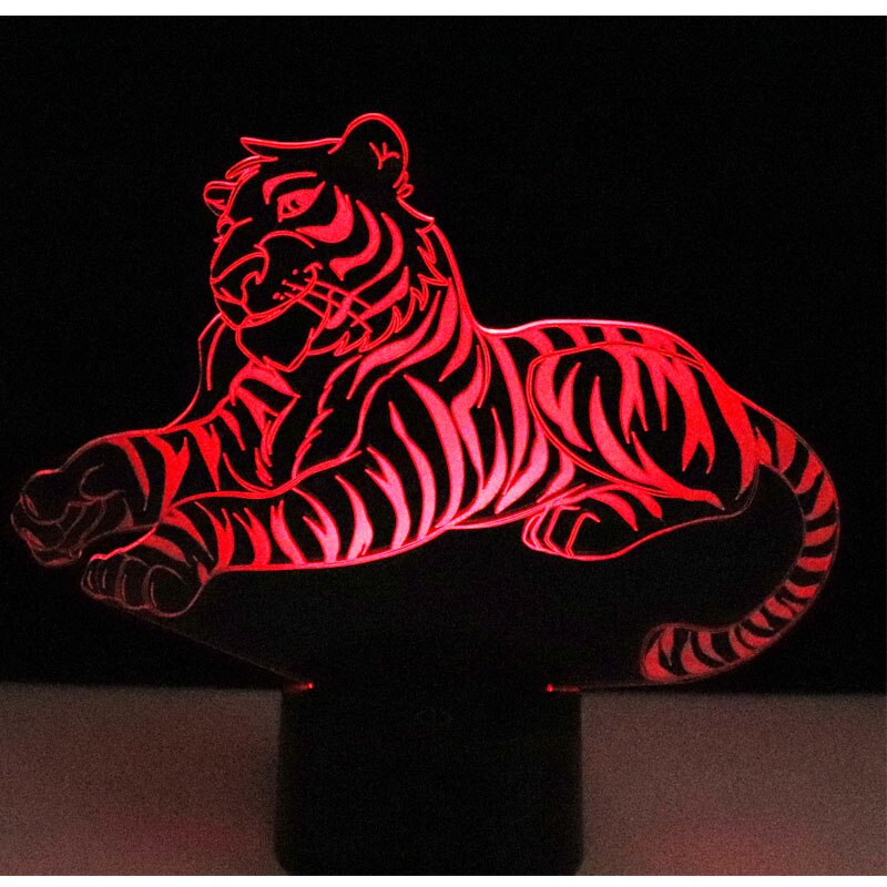 3D LED Nacht Lichter Tiger mit 7 Farben Licht für Heimat Dekoration Lampe Erstaunliche Visualisierung Optische Illusion genial