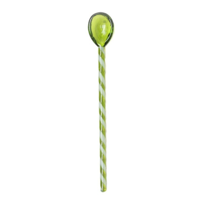 Kleurrijke Glas Roeren Koffie Melk Thee Roeren Stok Koffie Dessert Scoop Staaf Lepel Lange Steel Sap Koffielepel Servies: A6
