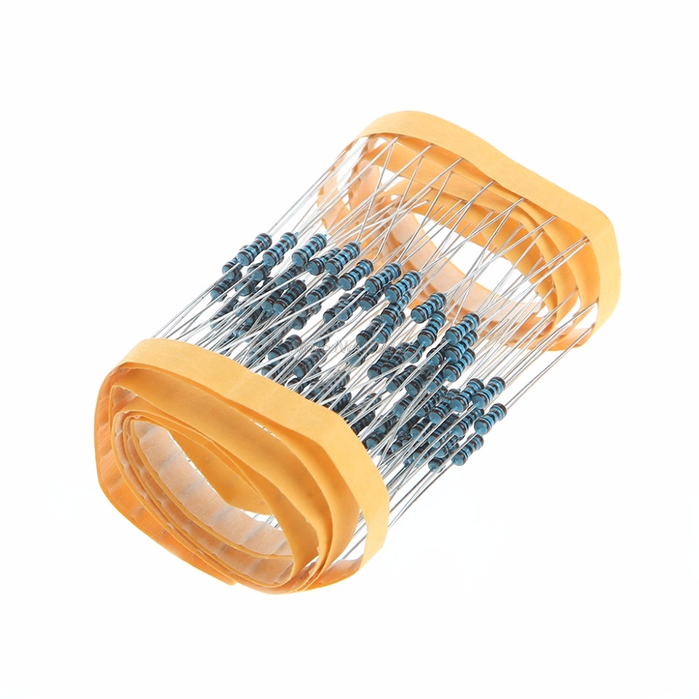 100 Pcs 1k ohm 1/4W Metal Film Resistor 1kohm 0.25W 1% Metal Film Resistors