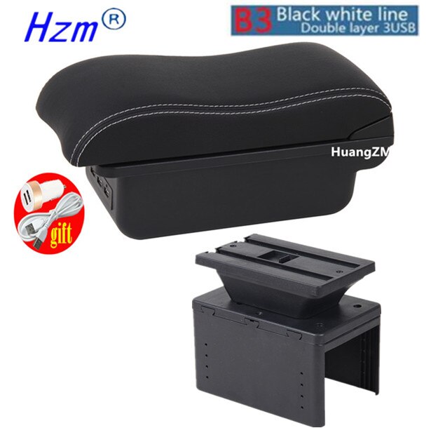 Boîte d'accoudoir de voiture universelle, modèle universel, boîte de rangement d'accessoires de voiture, pièces de rénovation, augmentation de la Fatigue: YELLOW
