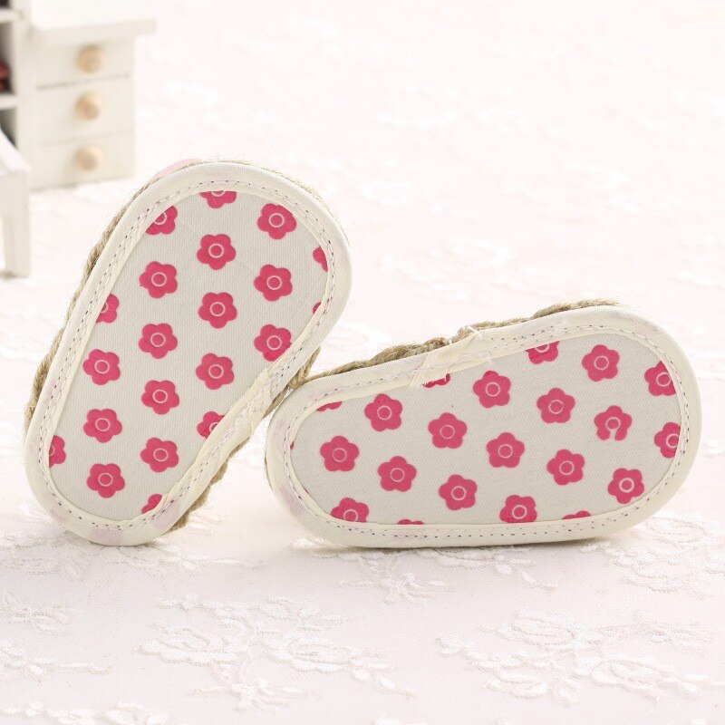 bébé filles sandales coton fleurs anti-dérapant intérieur bébé fille été sandales bébé filles chaussures