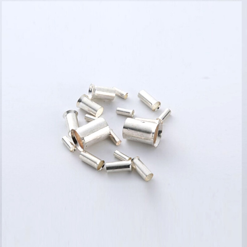 1000PCS 16AWG Bare Copper Wire Ferrules For 1.5mm2 Non-Insulated End Cable Terminal Wire Connector Tinned Crimp Terminal EN1508