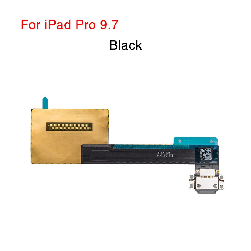 1 pçs doca de carregamento usb para ipad 2 3 4 5 6 ar 1 2 mini 1 2 3 4 pro 9.7 carregador porto de carregamento doca conector usb cabo flexível dados: For Pro 9.7 Black
