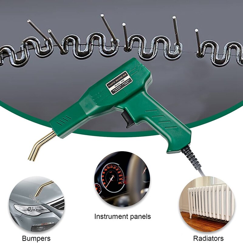Stapler Plastic Welding Machine,Car Bumper Repair Kit Crack Repair Repair Melt Welding Hand Car Tool Kit EU Plug