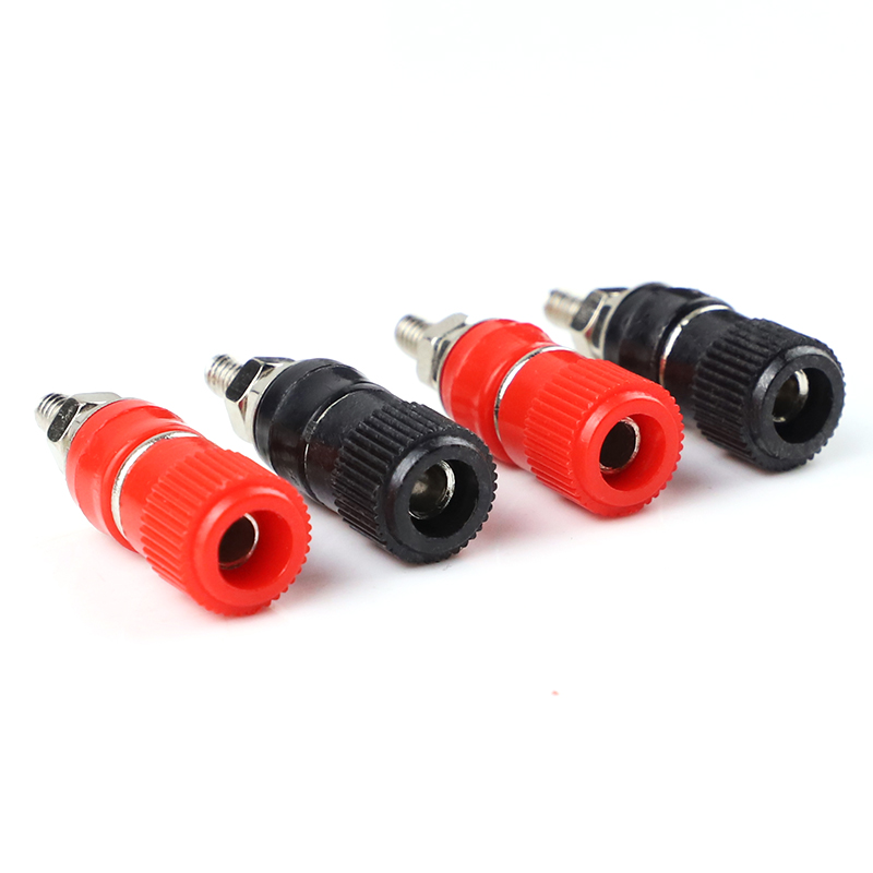 10 PCS JS-910B 999B Binding Posts Terminals 4mm Banaanstekker Socket 4mm Terminal Connector voor Versterker Arduino