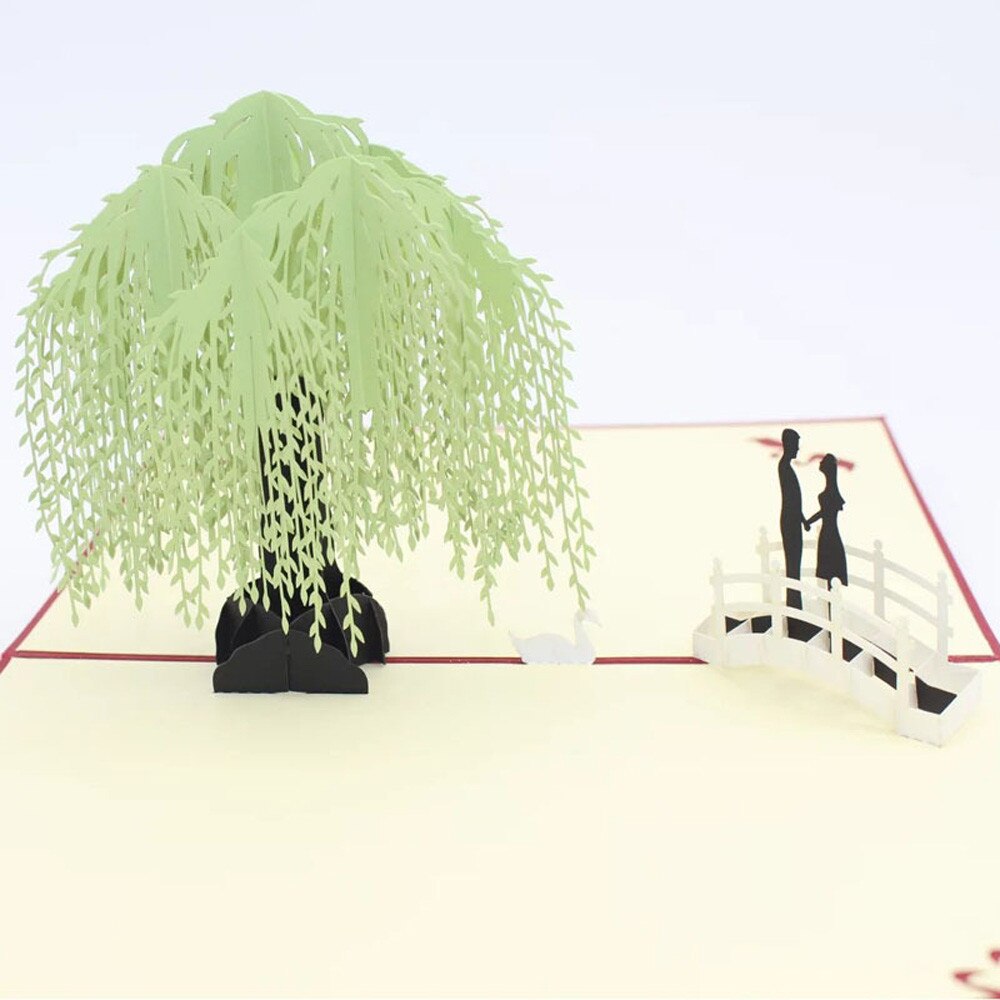 Newest creativity Paper 3D Pop Up Cards Valentine Lover Happy Birthday Anniversary Greeting Cards Postcards Card