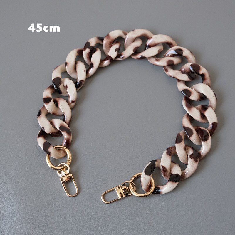 38-60cm kettingen van acrylhars voor tassen, handtassen, dames, gouden taskettingen voor plastic tassen, accessoires van acrylkunststof.: B1(45cm)