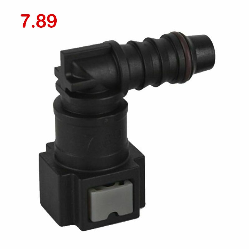 7.89/9.89/11.8 Auto ligne de carburant tuyau coupleur dégagement rapide connecter voiture Nylon ligne de carburant caoutchouc tuyau coupleur système d'alimentation en carburant: black 7.89bend