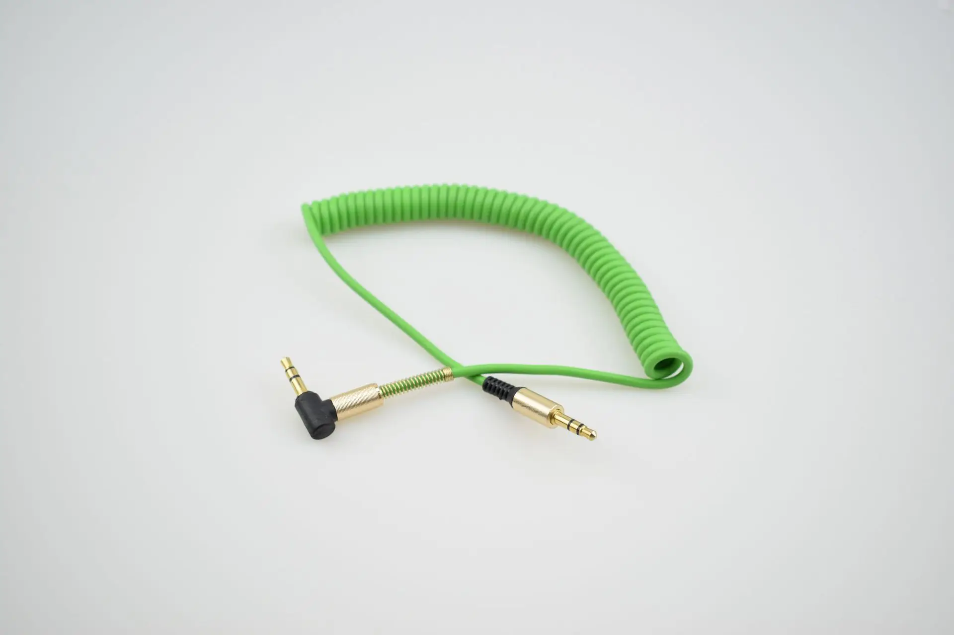 3.5 Jacek AUX Kabel audio 3.5MM męnarty robić męskiego Kabel robić telefonu Głośnik samochodowy MP4 Słuchawki 1.8M Jacek 3.5 Sprężynowe kable audio: zielony