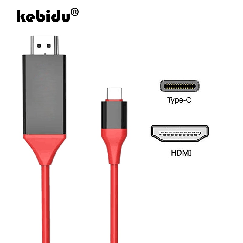 Kebidu 2 M 4K Type C Naar Hdmi Kabel Usb C Hdmi Kabel Converter Usb 3.1 30 hz Hd Verleng Adapter Voor Macbook Samsung S8