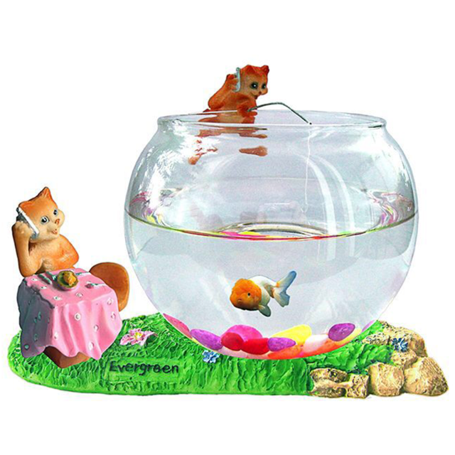Round tank for goldfish aquarium and turtle clear glass round fish tank for aquarium 15x10x9CM plant pot hydroponic vase: A 15x10x9CM