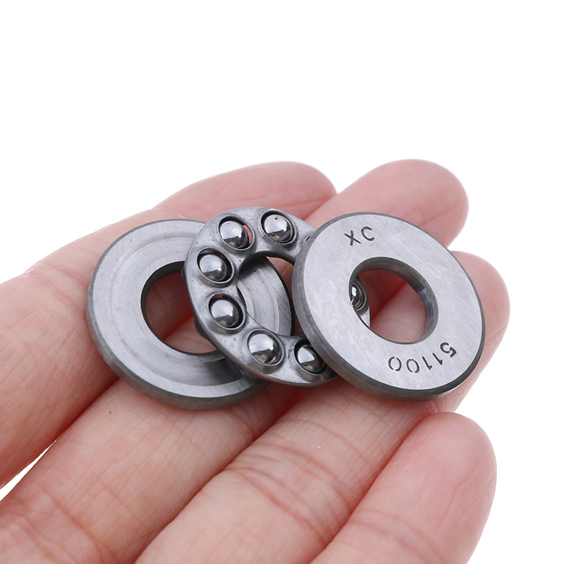 Praktiske miniature tryklejer metal aksial kuglelejer 3 del 51100 serie 51100 to 51106 til hardware tilbehør 1 stk.