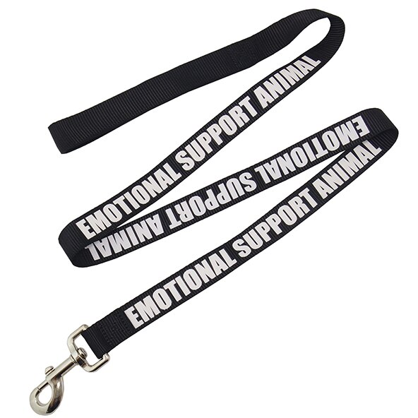Service Dog Leash Wrap Emotional Support animal leash and Reflective Lettering Supplies or Accessories for Service Dog Vest: Black text 1