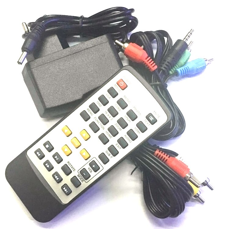 Eu Plug Full Hd 1080P Media Player Center Multimedia Video Player With Hdmi Vga Av Usb Sd/Mmc Port Remote Control Ypbpr Cable