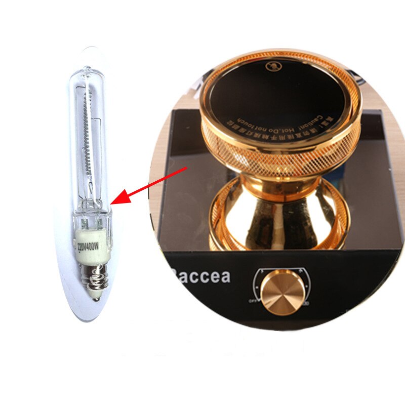 2pcs Replaceable Bulbs E11 for 400W Halogen Beam Coffee Heater Burner Only 2pcs bulbs