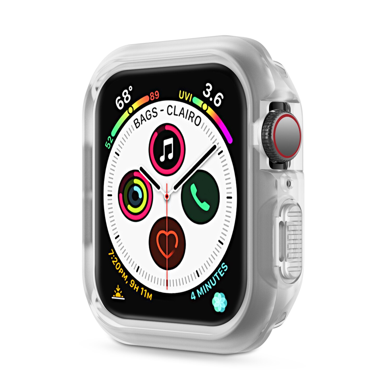 Urcover etui til apple watch 6/ se /5/4/3/2/1 40mm 44mm scratch silikone bløde etuier til iwatch series 42mm 38mm tilbehør: Gennemsigtig