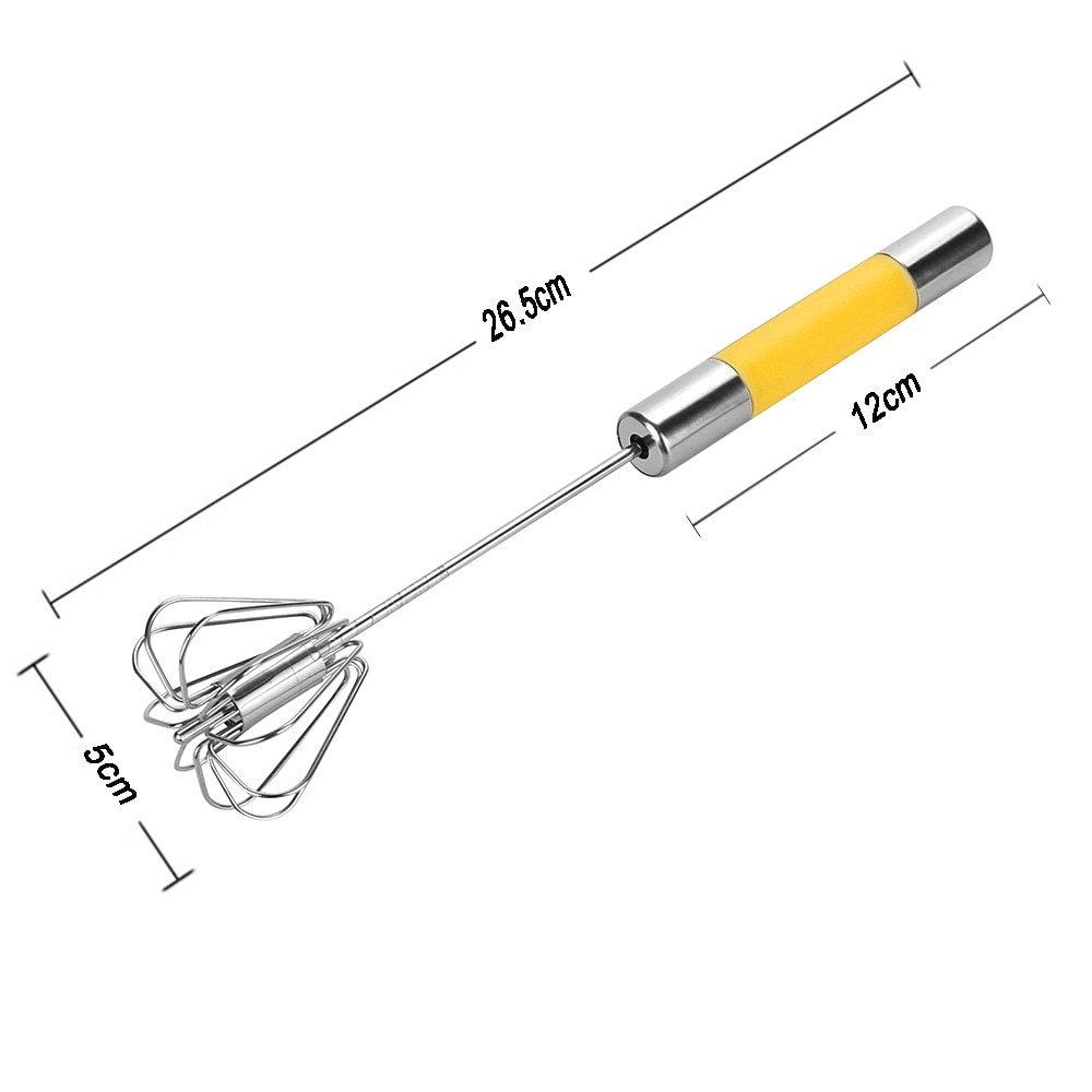 Metal Stainless Steel Egg Tools Semi-Automatic Whisk Mixer Balloon Egg Milk Beater Cooking Tool Kitchen Accessories