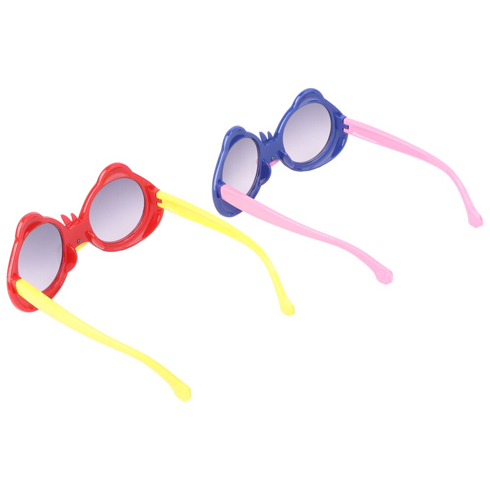 2 Pairs Kind Brillen Foto Requisiten Cartoon Sonnenbrille für Outdoor Party Festival Kinder: Red Dark Blue