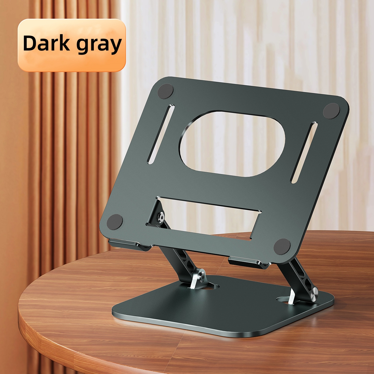 Laptopstandaard, Verstelbare Laptopstandaard Voor Bureau, Aluminium Computerstandaard Draagbaar, Voor Mac Hp Asus Acer Thinkpad Dell Lenovo: Bruin