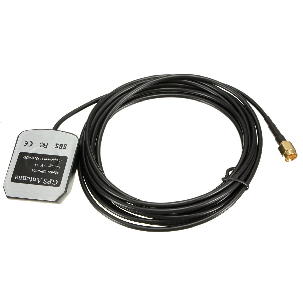 Antena de GPS para coche 3m, receptor GPS automático, antena remota activa, conector adaptador aéreo, 1575,42 MHz, conector SMA