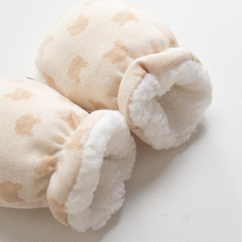 Baby Warme Handen En Voeten Winter Handschoenen Dikker Warme Fleece Leuke Jongens Meisjes Anti-Grijpen Wanten Handwarmer voor Pasgeboren Baby