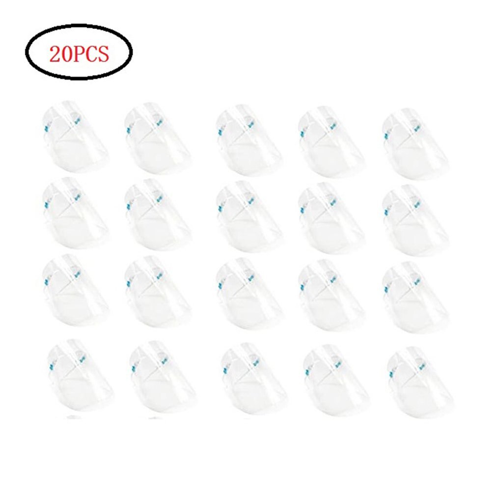 Materiaal Full Face Dubbelzijdig Beschermende Masker Mode Veiligheid Masker Verlengd Arc Anti-Fog Maskers: 20pcs