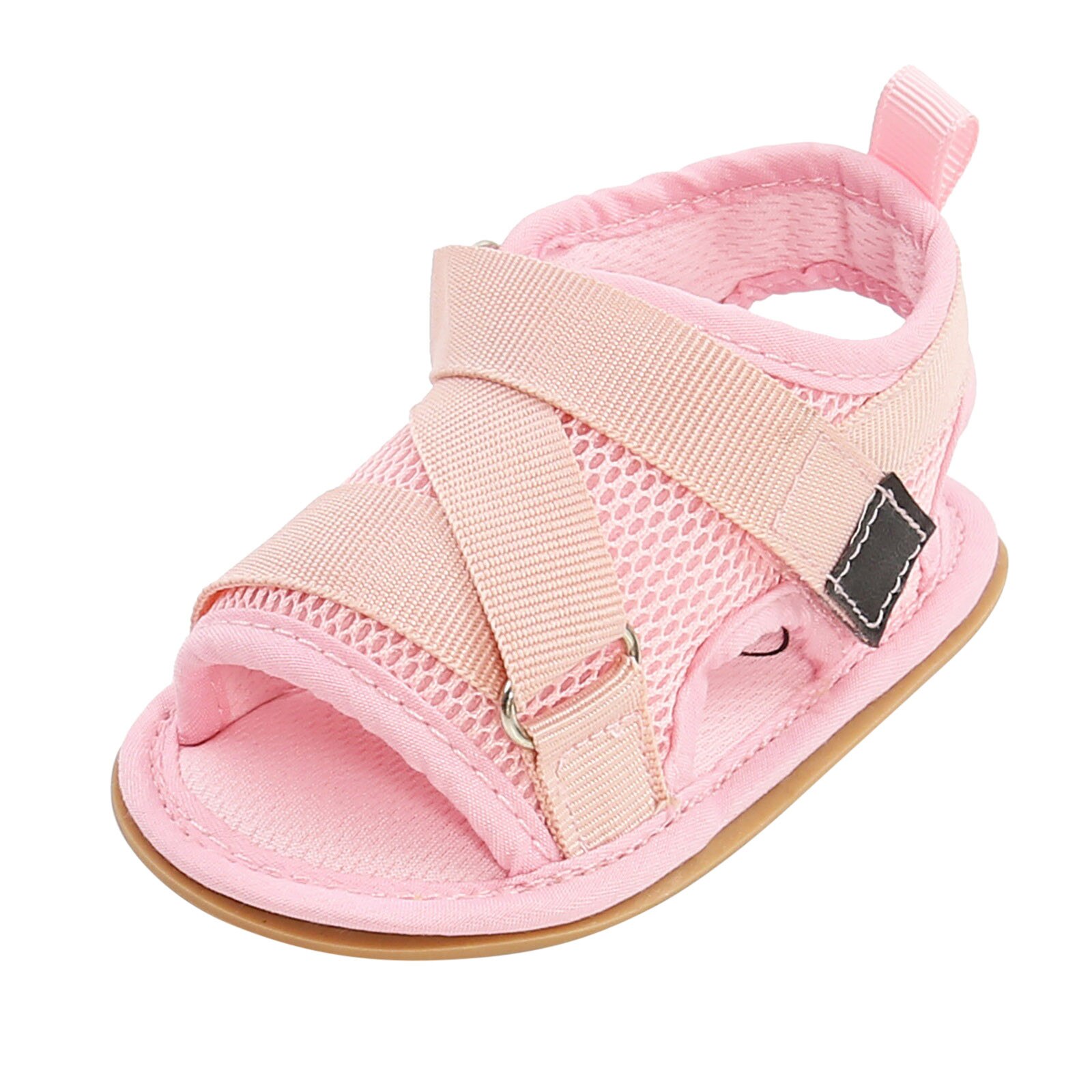 0-18 Month Toddler Crib Shoes Kids Boys Girl Baby Paste Soild Soft Sole Barefoot Non-Slip First Walkers Prewalker Sandals