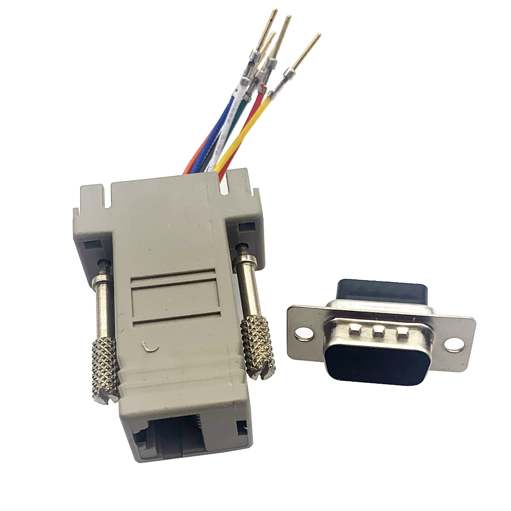 Db9 Vga15 Db25 Mannelijk/Vrouwelijk 9 15 25pin Seriële Poort Connector Naar Rj45 Kabeladapter D-SUB Adapter Extender Connector Voor Computer: WHITE