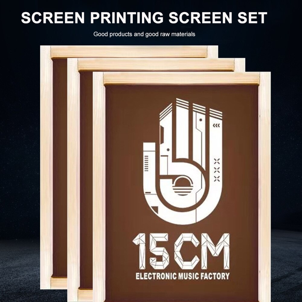 20pcs Screen Printing Kit Silk Screen Printing Frame Squeegees Inkjet Transparency Film and Mask Tape