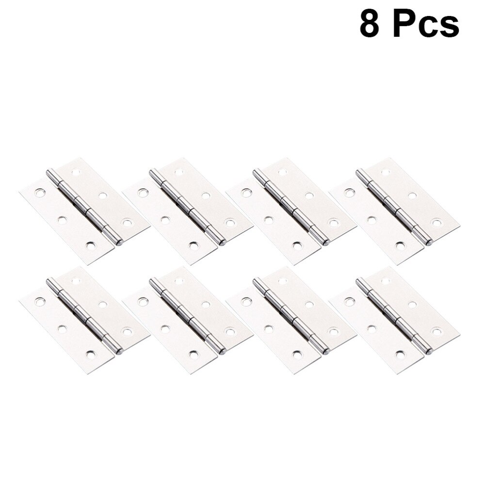 32pcs 1.5 Inch Door Hinge Stainless Steel Flap Hinge Counter Back Flap Backflap Hinge Drawer Butt Hinge (Silver)