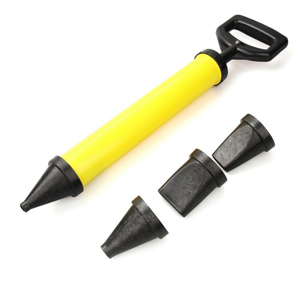 Stainless Steel Caulking Gun Pointing Brick Grouting Mortar Sprayer Applicator Tool Cement Filling Tools With 4 Nozzles: Default Title