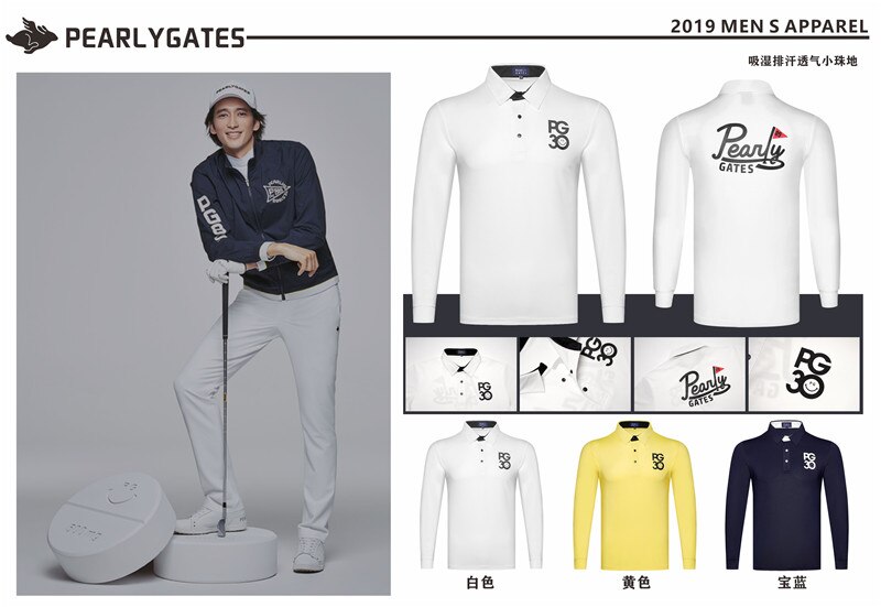 KMen's sportkleding lange mouwen golf T-shirt 4 kleuren golf kleding S-XXL kiezen leisure golf kleding