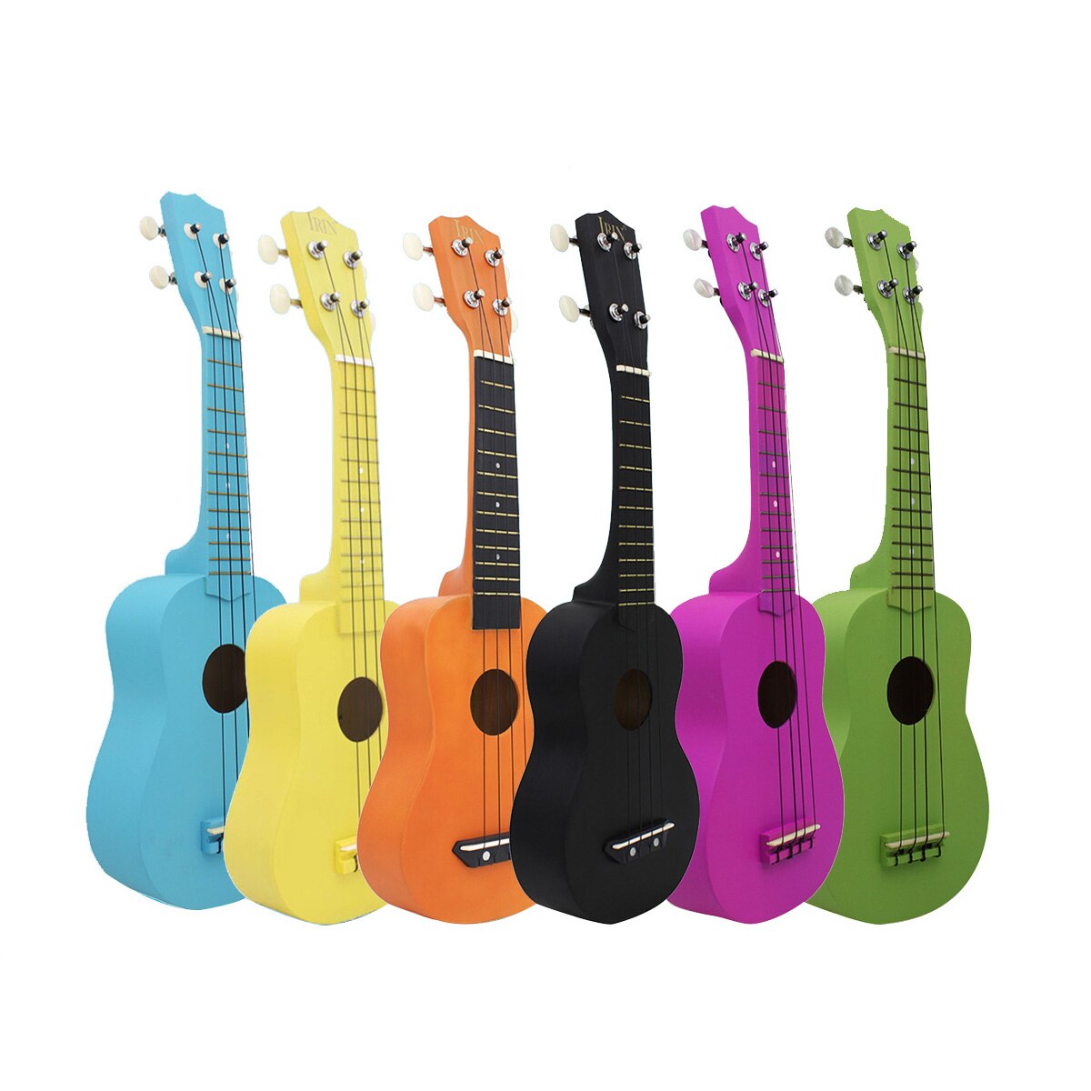 21 inch sopraan ukelele, lindehout, akoestische nylon, 4- snarige ukelele, kleurrijke mini-gitaar voor kinderen, beginners of basisspelers