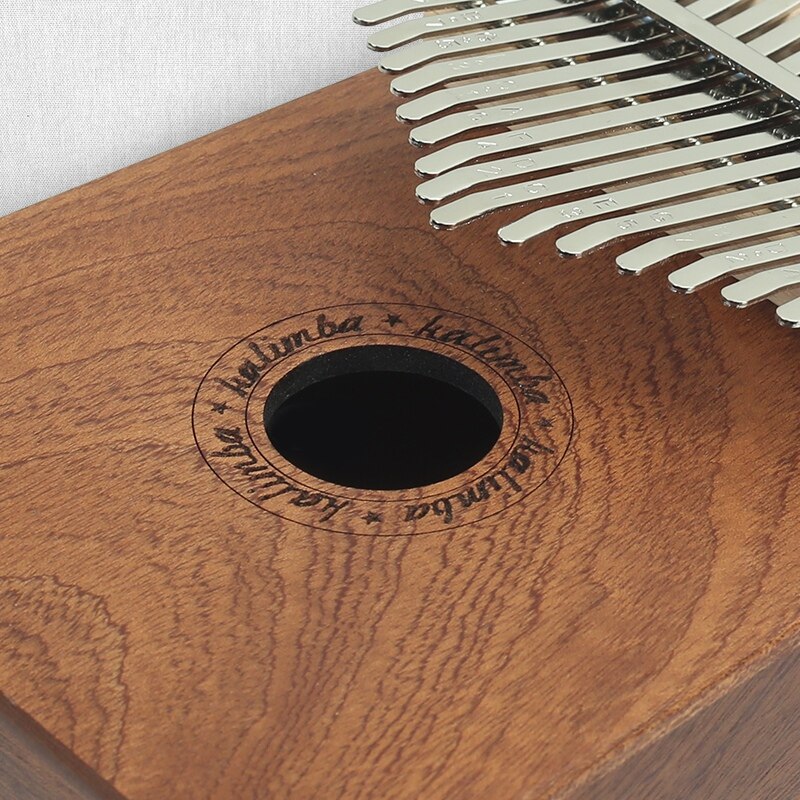 17 Keys Thumb Piano Wood Instrument Pine Aluminum Bar Kalimba Keyboard Music Portable Finger Board With Tune Hammer