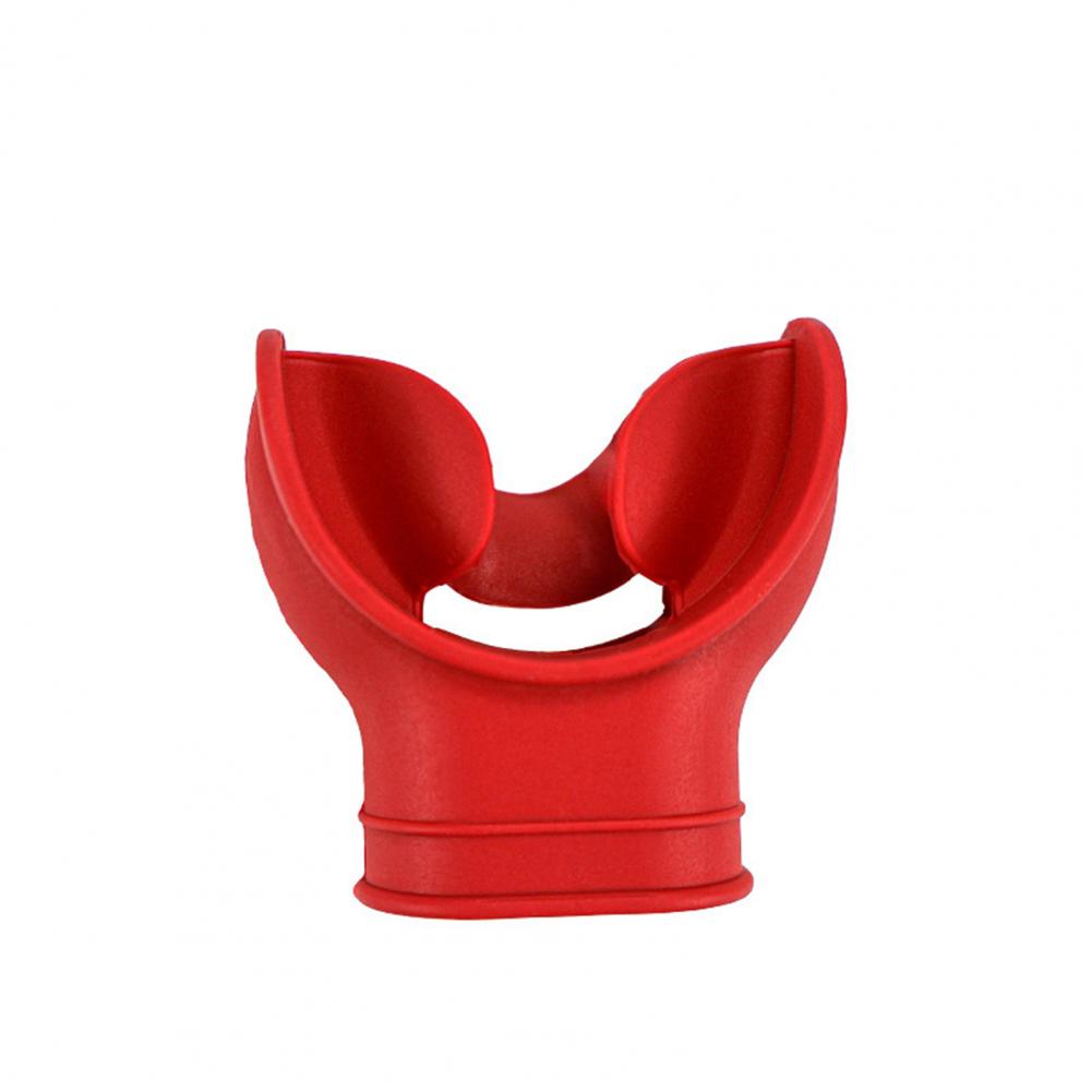 Boquilla de buceo de silicona sin BPA, boquillas subacuáticas para snorkel profundo, regulador de snorkel, accesorios para boquilla: Rojo