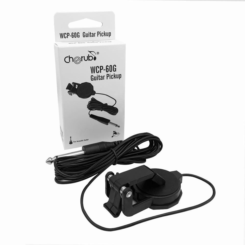 Clip-on Guitar Pickup for Ukulele Mandolin Violin Banjo Bouzouki Lute 6.35mm Plug Sound Hole Pickup Cherub WCP-60G