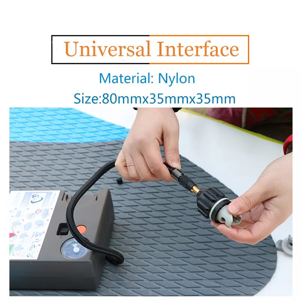 Adaptador de válvula de aire duradero para tabla de SUP, resistente al desgaste, para bote de remos, Kayak, nailon, 1/2 piezas