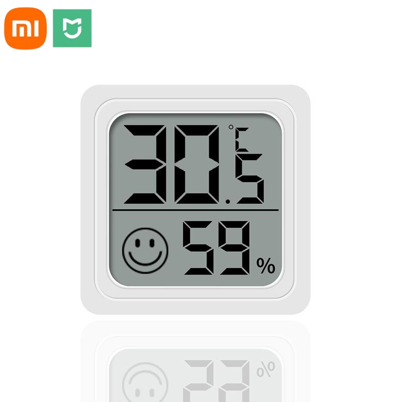 Xiaomi MIJIA Mini LCD Digitale Thermometer Hygrometer Binnenkamertemperatuur-vochtigheidsmeter Sensormeter Weerstation 4-delige set: WHITE