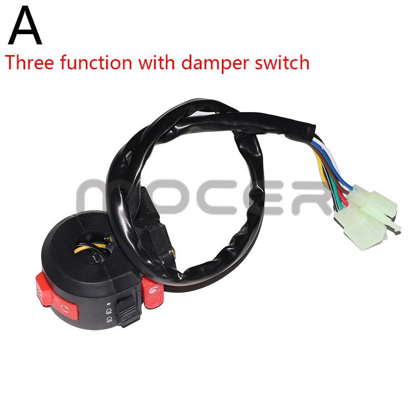 Universal 22mm Motorcycle Switches Motorbike Horn Button Turn Signal Electric Fog Lamp Light Start Handlebar Controller Switch: A