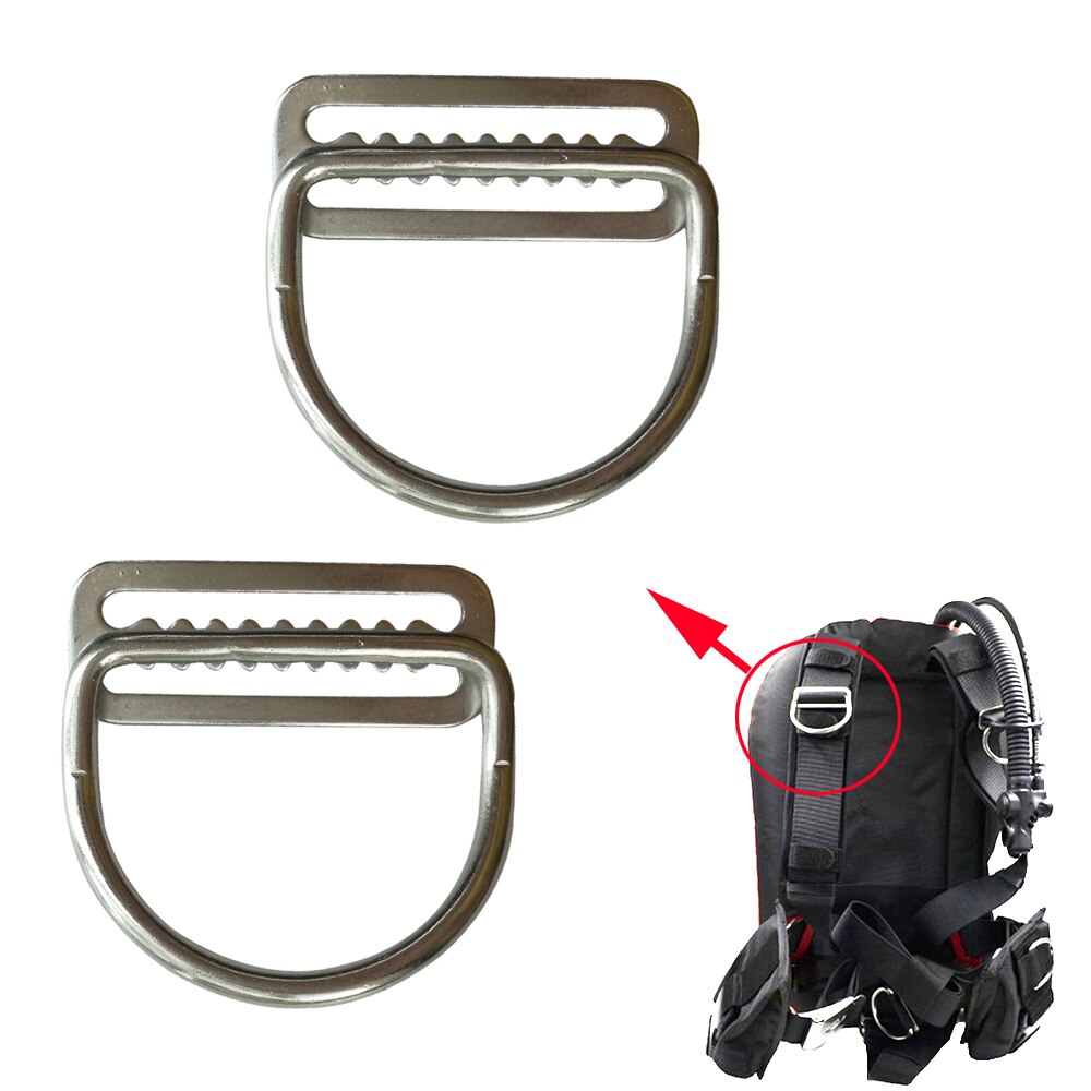2pc 45 grad 316 edelstahl-tauchgewichtsgurthalter mit d-ring für 5cm gurtzeug-bcd-gewichtsgurt-stage-flaschen