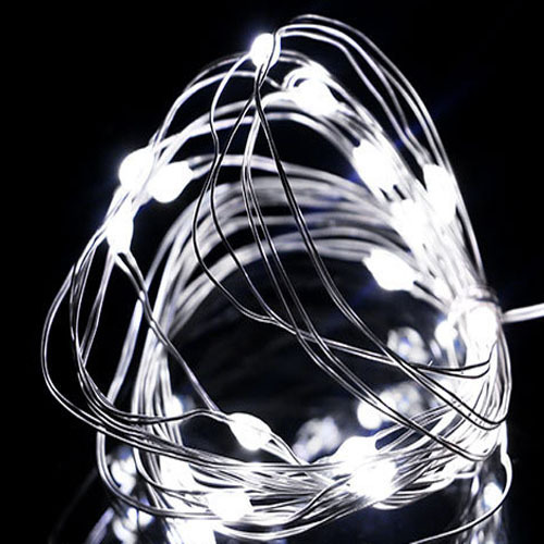 Guirnalda de luces LED con corcho para botella de vino, guirnalda de luces alimentadas por batería, decoración para de Navidad, boda y Bar, 6 uds.: Blanco / 6-10 W / X