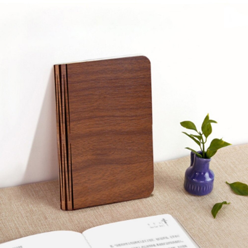 Innovative LED Foldable Wooden Book Shape Desk Lamp 5W USB Rechargeable Portable Folding Book Reading Light for Home Decor: Default Title