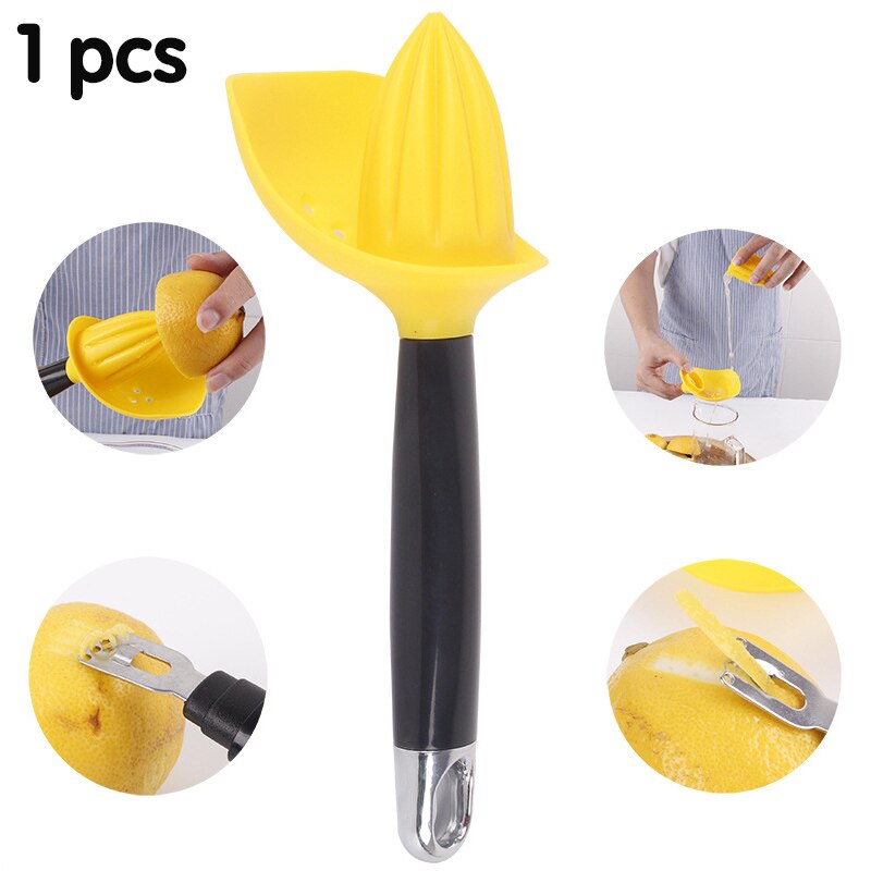 Portable lemon orange manual fruit juicer stainless steel kitchen accessories tools citrus raw hand pressed juice maker: D