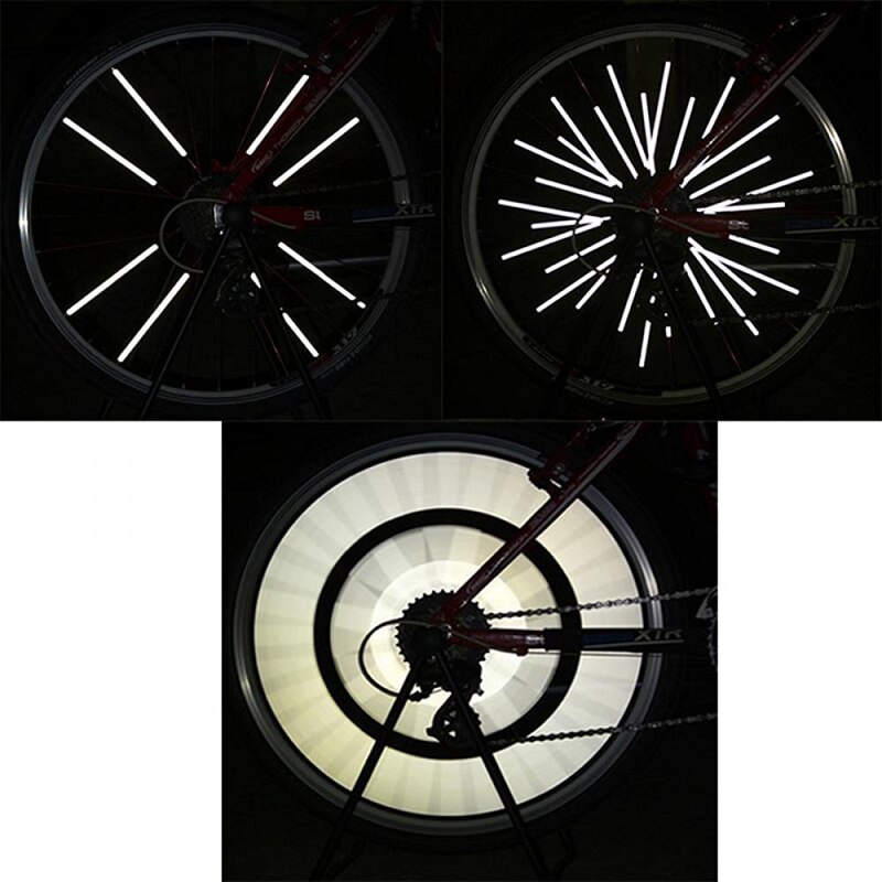 24 stuks fiets mountainbike wiel velg spaak montage clip buis waarschuwingslicht strip reflector reflecterend buiten 8cm