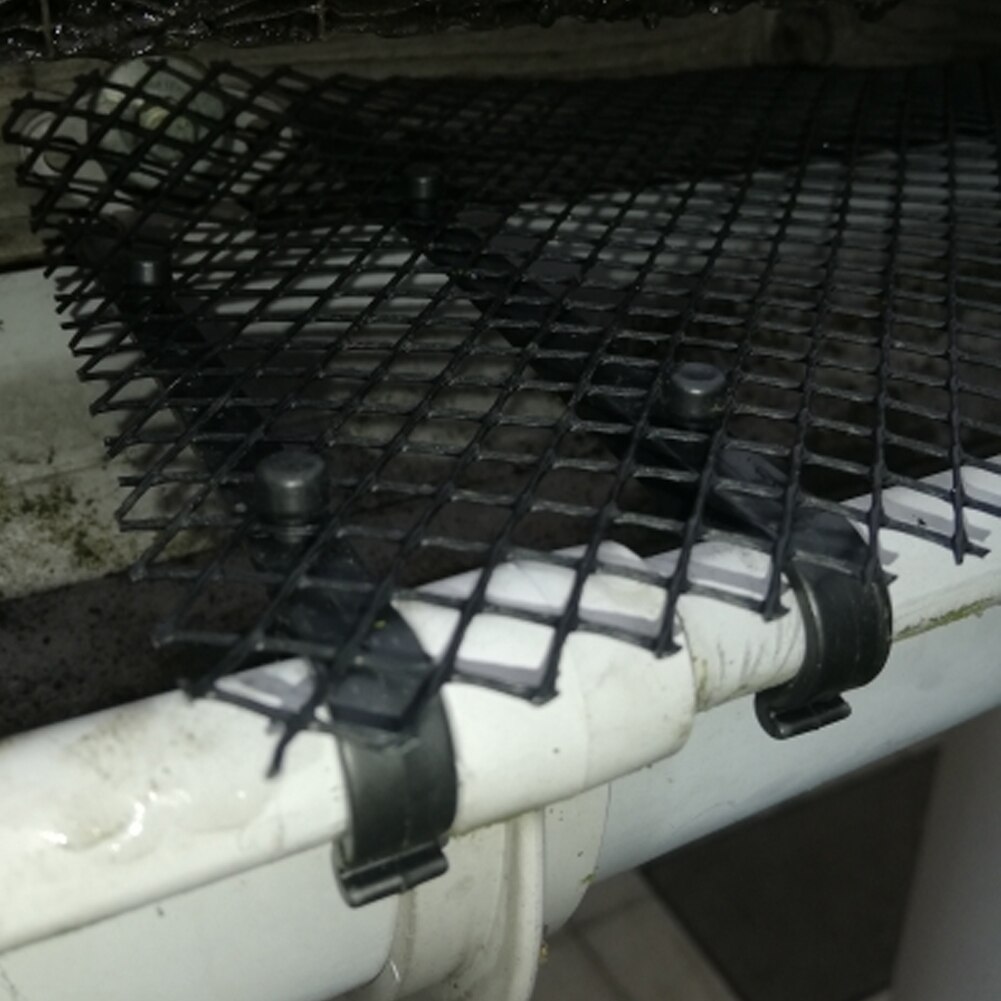 Anti tilstopping netting dekke takrenne vakt med staker stopper hage blader redusere overløp rengjøring verktøy