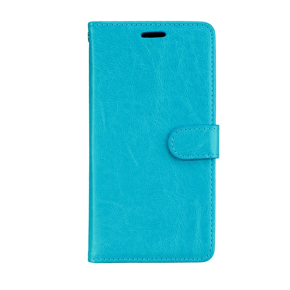 For BQ Aquaris U lite Case Cover leather Wallet Flip Cover for BQ Aquaris U lite Phone Case stand holder for BQ Aquaris U Cover: Blue