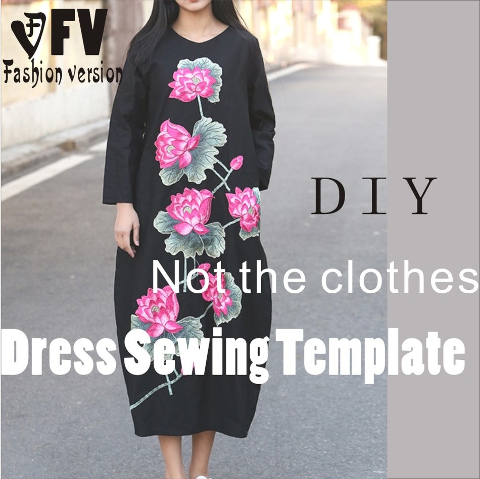 Vaatetus diy mekko mekot ompelu kuvio leikkaus piirustus mekko ompelu malli blq -264