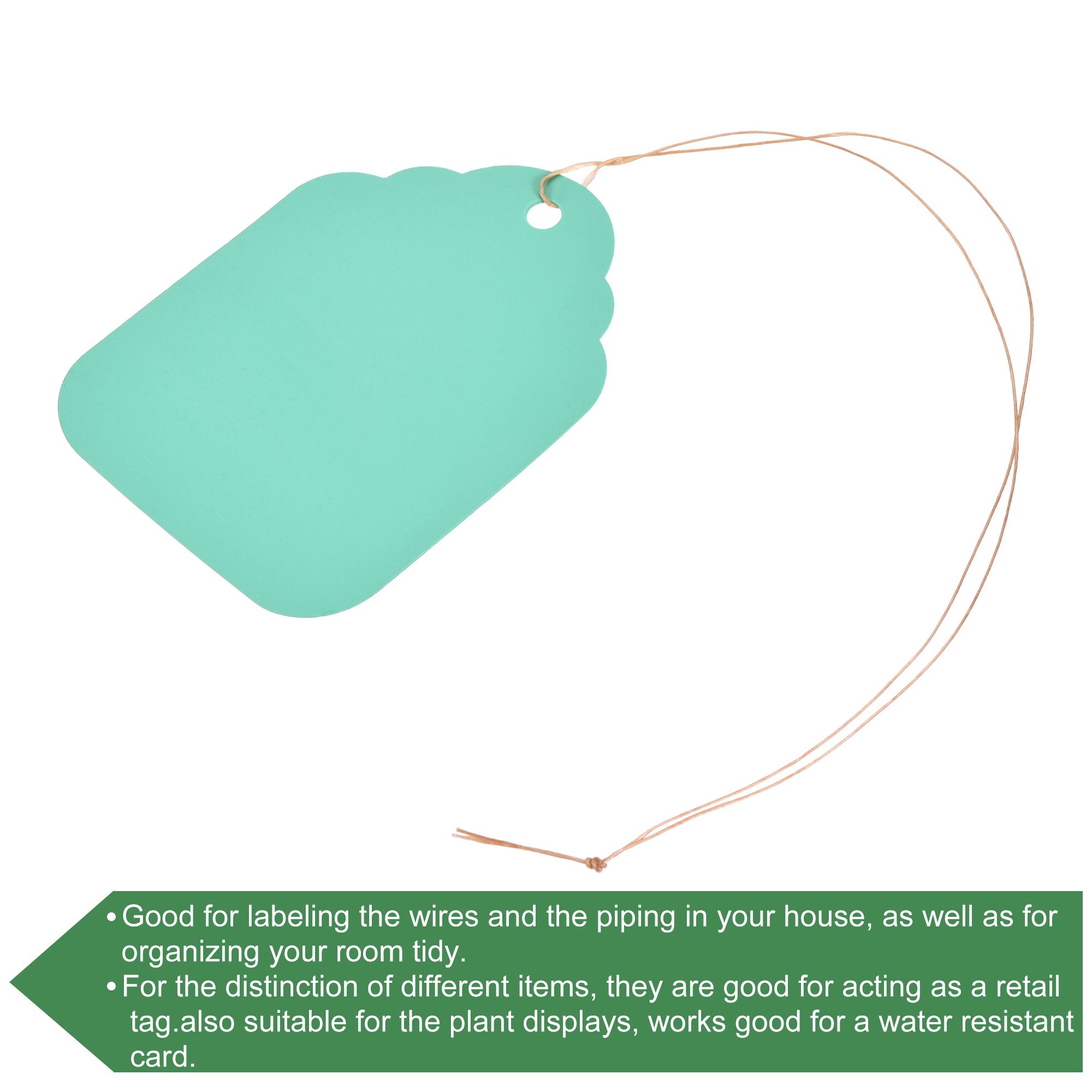 Uxcell Pvc Label 7X5 Cm Waterbestendig Voor Tuin, Winkel, Huis Green Pack Van 100 Pcs